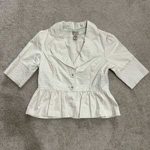 Anthropologie cream jacket